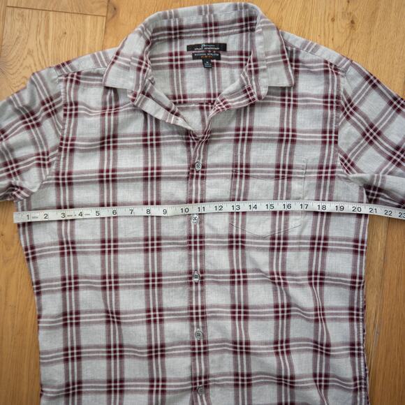 Marc Anthony Natural Stretch Slim Fit Men's Plaid Button Down - Picture 5 of 7